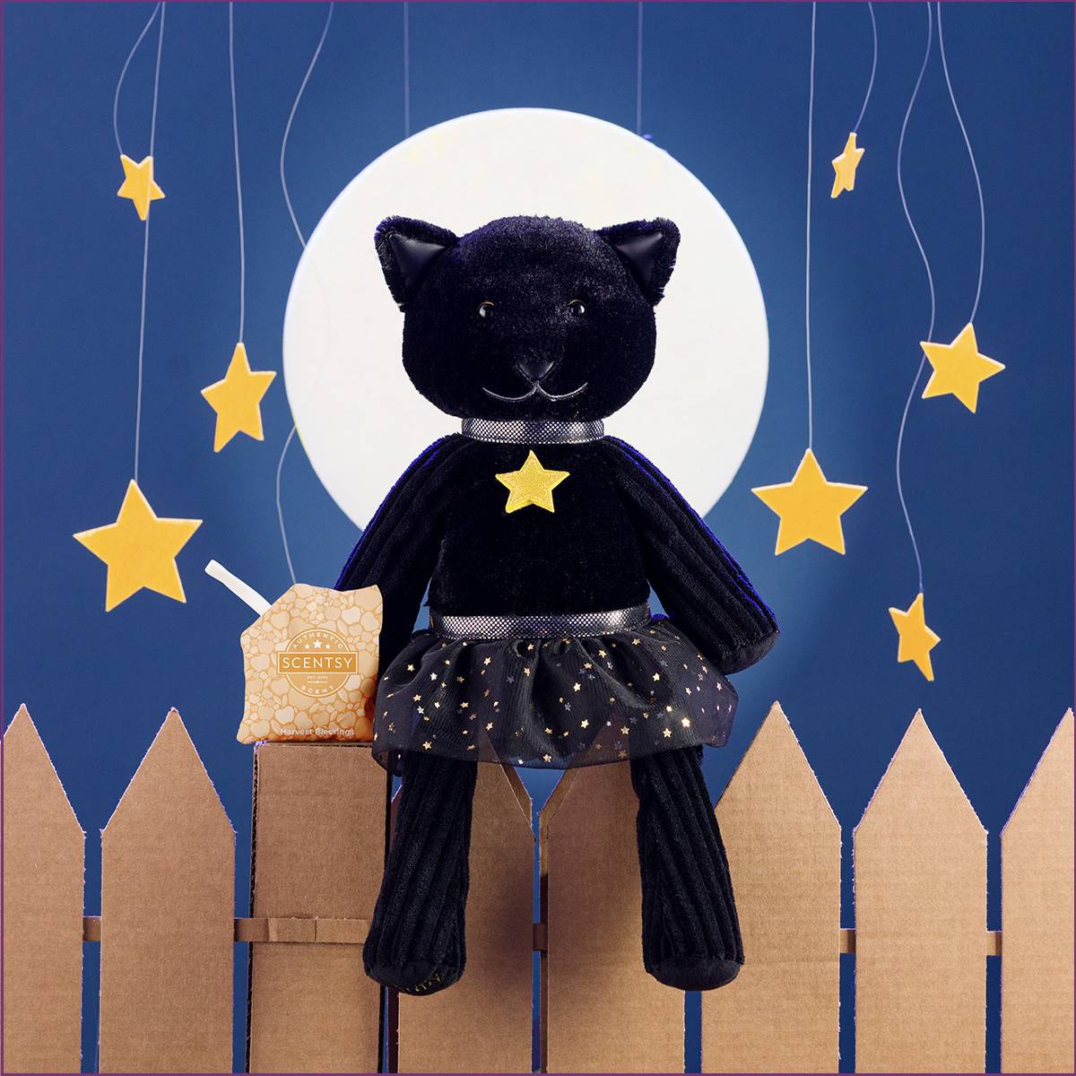 Star the Black Cat Scentsy Buddy Fence