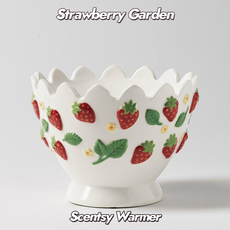 Strawberry Garden Scentsy Warmer Stylized