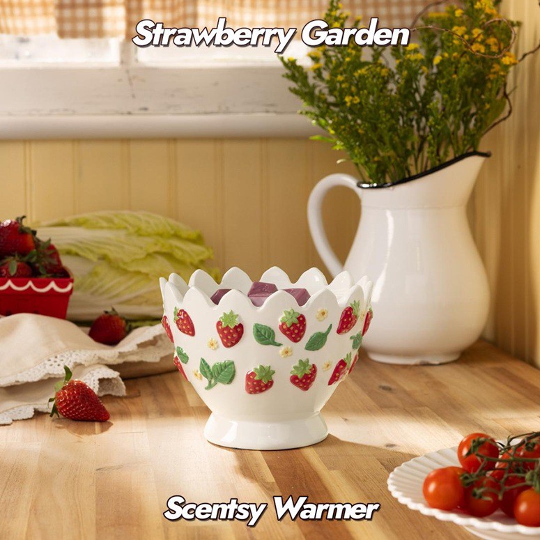 Strawberry Garden Scentsy Warmer Stylized 2