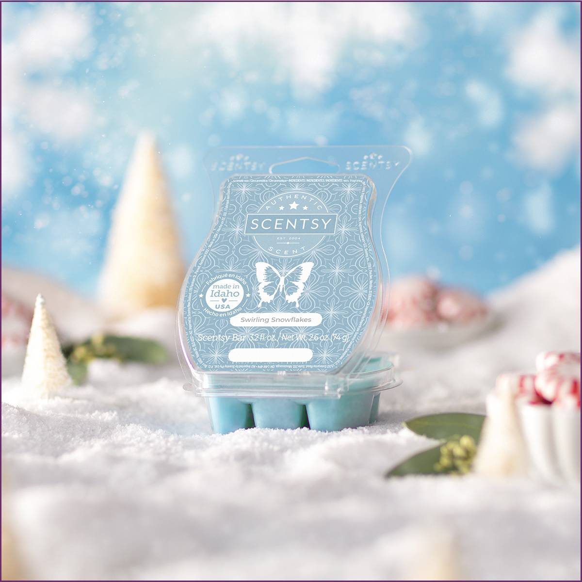Swirling Snowflakes Scentsy Bar | Staged