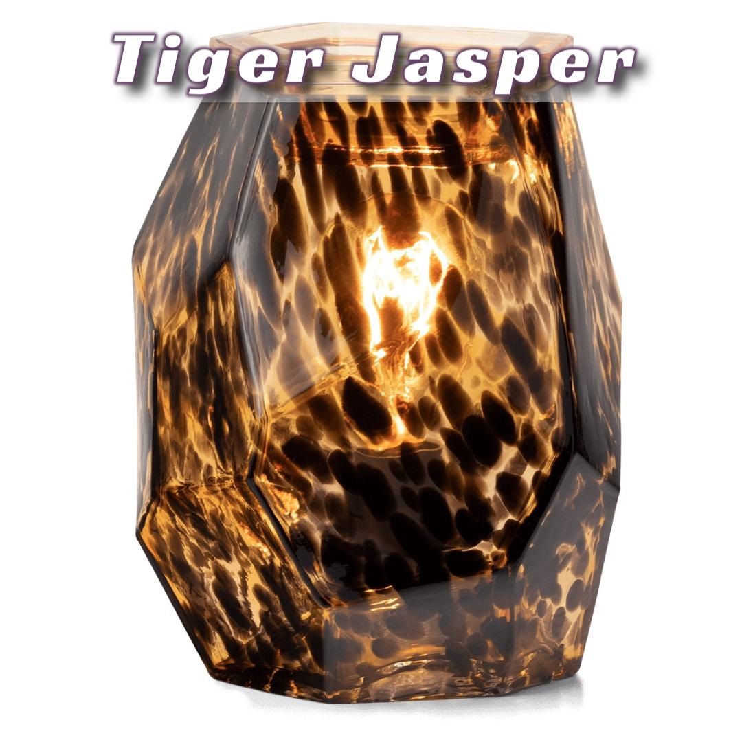 Tiger Jasper Scentsy Warmer Clear Lit