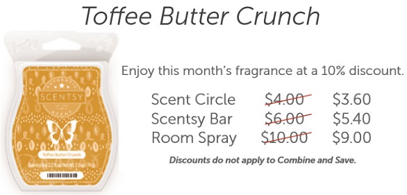 Toffee Butter Crunch is the October 2015 Scent Of The Month