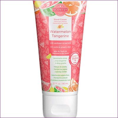 Watermelon Tangerine Scentsy Hand Cream Closeup