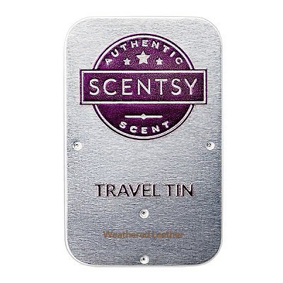Weathered Leather Scentsy Travel Tin