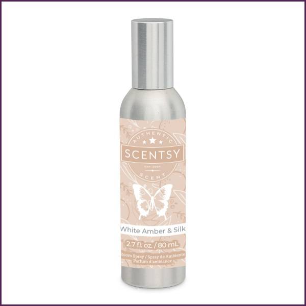 White Amber and Silk Scentsy Room Spray Stock