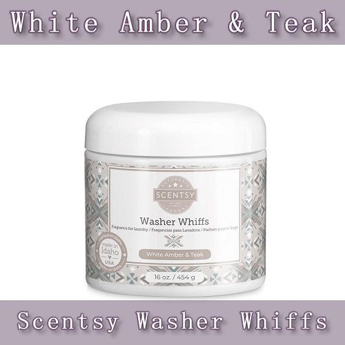 White Amber and Teak Scentsy Washer Whiffs