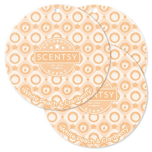 White Peach and Cranberry Scentsy Scent Circle