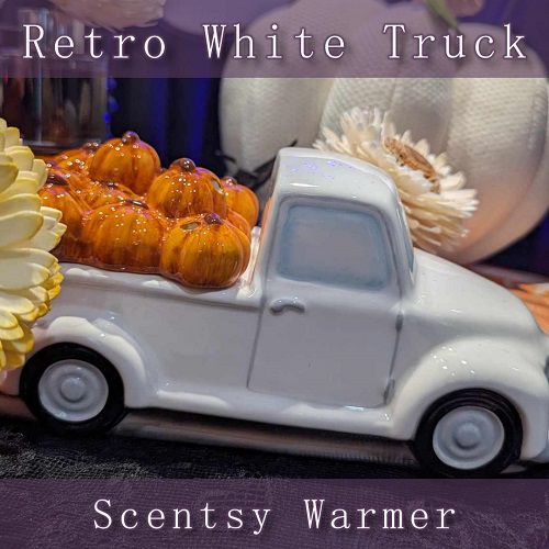 Retro White Truck Scentsy Warmer | Side