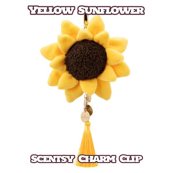 Yellow Sunflower Scentsy Charm Clip